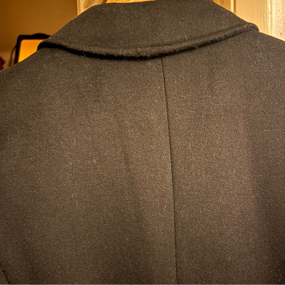 NWT Ralph Lauren Crest-Patch Wool-Blend Coat Size 12 Black - Picture 9 of 11